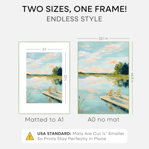 A0 Green Poster Frame