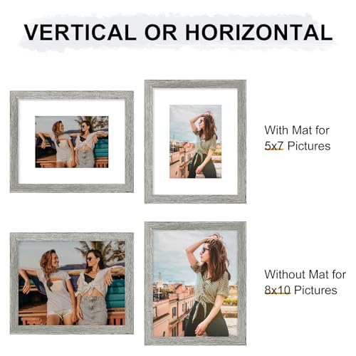 8x10 Picture Frames Set of 9 for Wall or Tabletop Display (9 Count)
