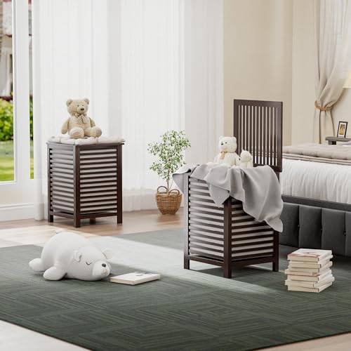 Double Laundry Hamper with Lid