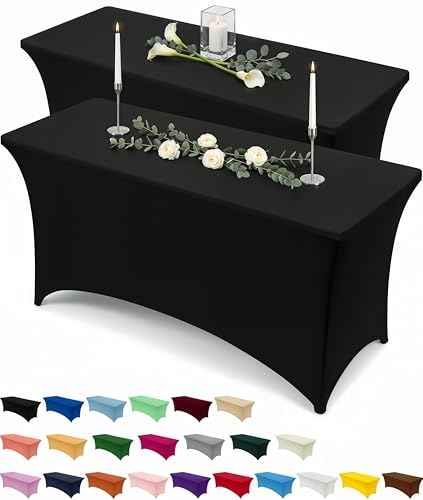 Spandex Table Cloth 2 Pack [5FT (2 Count)