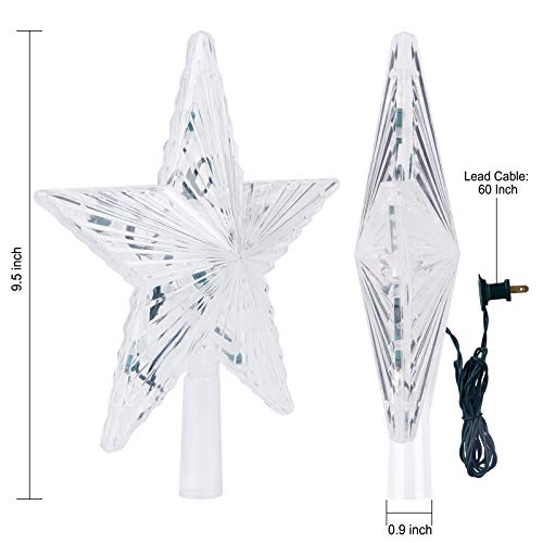 Christmas Tree Topper Lighted Star with Built
