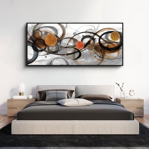 Abstract Canvas Wall Art Orange Picture for Living Room Wall Decor