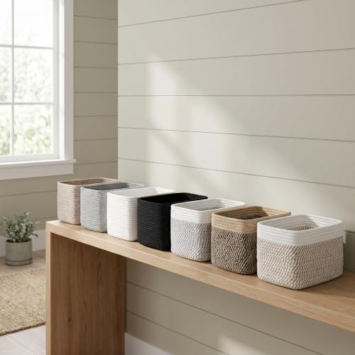 Small Cotton Rope Basket (3 Count)
