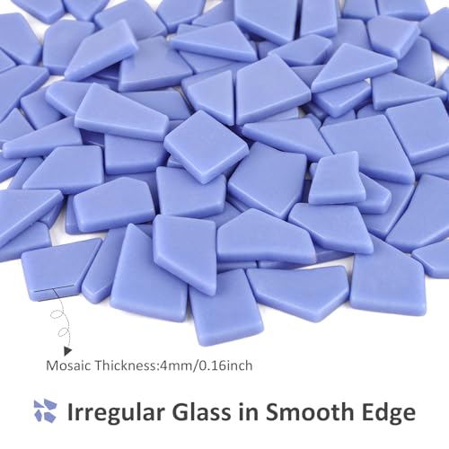 200g Blue Mosaic Tiles for Crafts Bulk (7.05 Ounce)