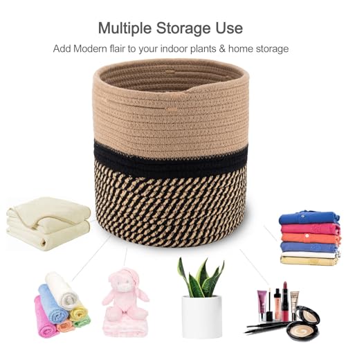 Woven Cotton Rope Plant Basket for 11" Flower Pot
