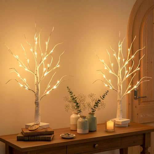 Lighted Birch Tree Home Decor (2 Count)