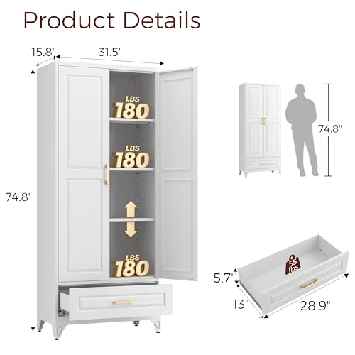 75" Kitchen Pantry Cabinet