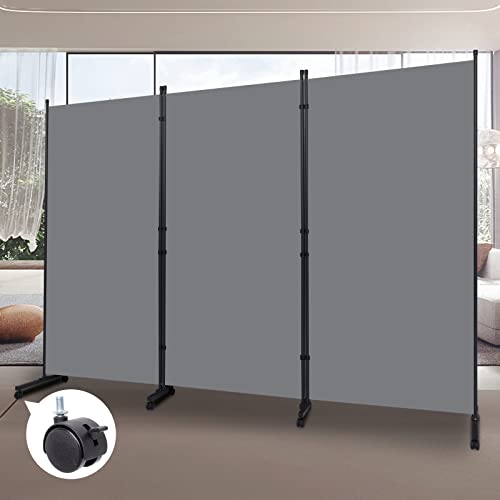 Room Divider 102'' Wide Folding Privacy Screen