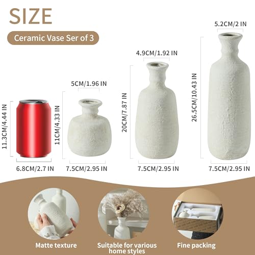 Ceramic Vase Set of 3 (3 Count)