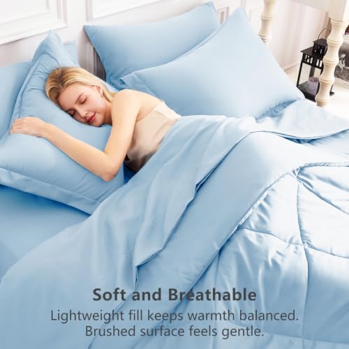 Queen Comforter Set 88"x88" Baby Blue