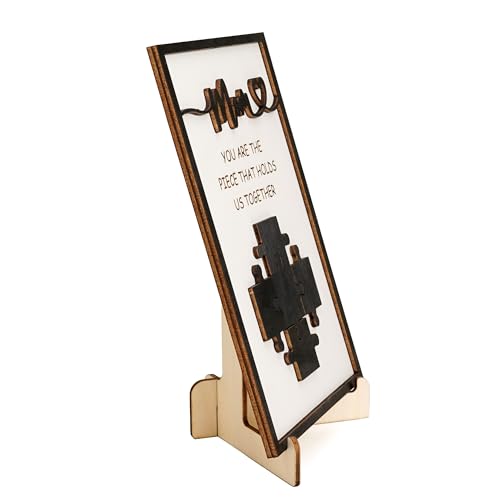 Wooden Mom You are the Piece that Holds Us Together Decor Sign