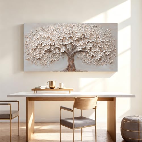 Canvas Wall Art Decor Prints Botanical Wall Art Pictures for Living Room Modern Large Tree of Life Wall Art Prints Artwork for Walls Bedroom Office Decor 24" X 48"Printed Decorative Painting