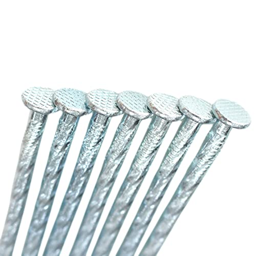 50/100/150 Pack 6" Solid Galvanized Non-Rust Metal Garden Stakes Spiral Landscape Edging Anchors for Paver Edging, Gardening, House Construction, etc (50) (50 Count)