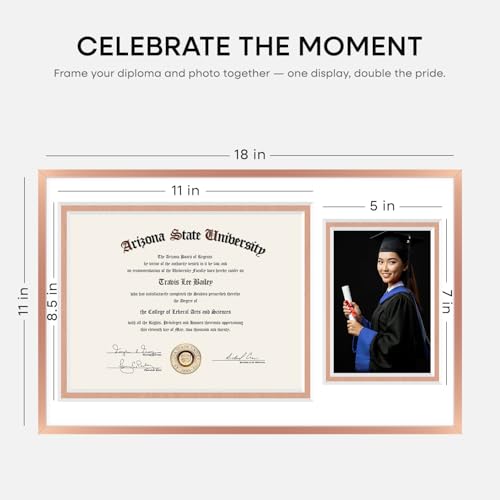 11x18 Rose Diploma Frame
