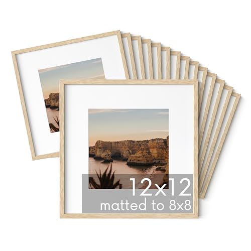 Beige Oak Wood 12x12 Picture Frames