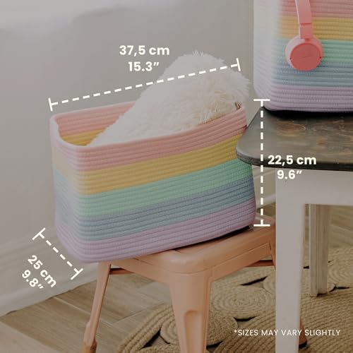 Rainbow Baskets for Shelves (3 Count)