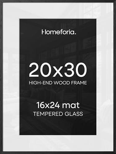 20x30 Black Oak Picture Frame