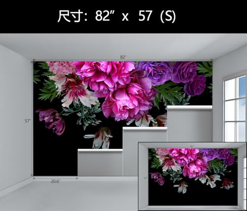 Purple Floral Peony Wallpaper Mural Peel and Stick for Bedroom