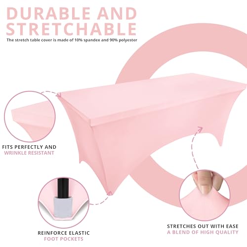 Spandex Table Cloth 2 Pack [8FT (2 Count)