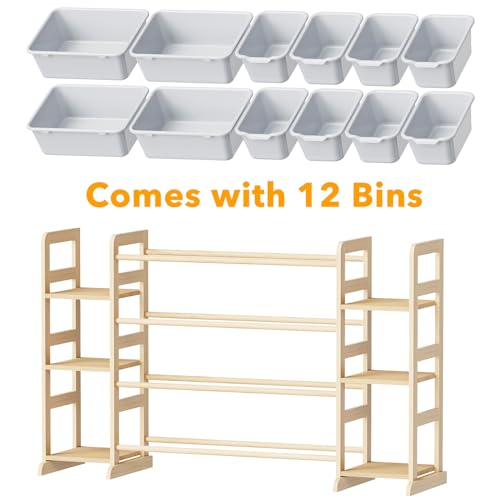 Toy Storage Organizer with 6 Shelves and 12 Bins