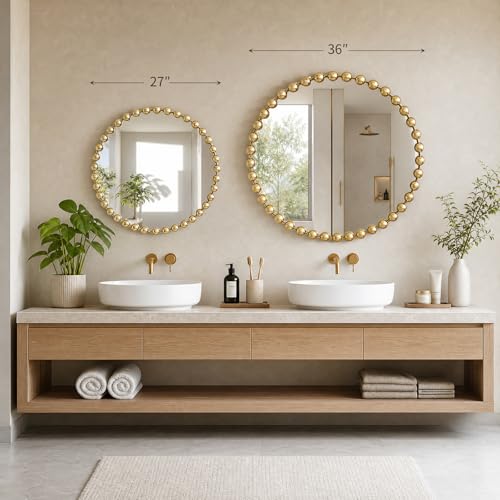 36 inch Gold Round Mirror