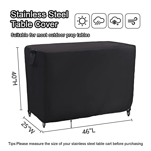 Grill Cart Cover for Metal Prep Cart 46''L x 25''W x 40''H