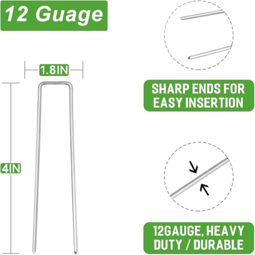 6 Inch Garden Stakes Galvanized Landscape Staples