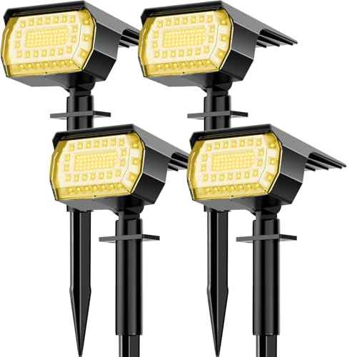 Solar Spot Lights Outdoor IP67 Waterproof (4 Count)