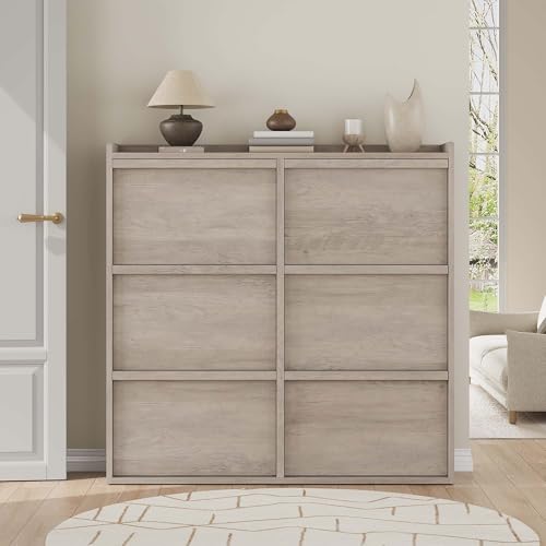 Shoe Cabinet with 6 Flip Drawers