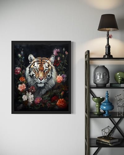 Tiger and Flower Poster Art Print