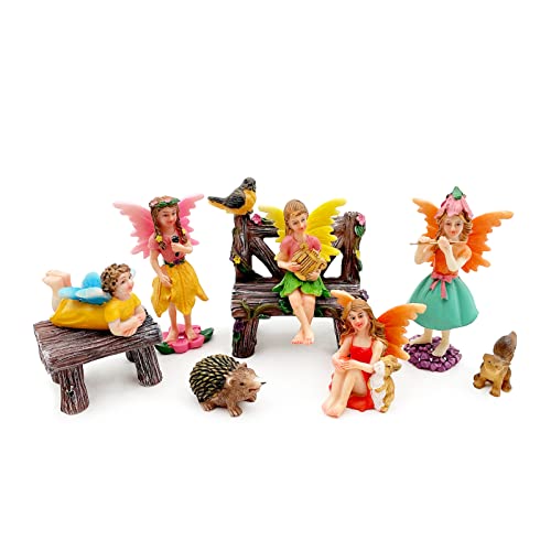 Fairy Figurines 10 Pcs Fairy Garden Accessories Miniature Animals Decor (10 Count)