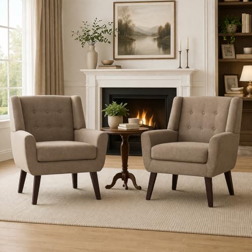 Living Room Chairs Set of 2