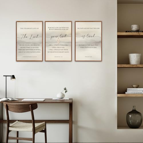 Christian Scripture Framed Wall Art Set of 3