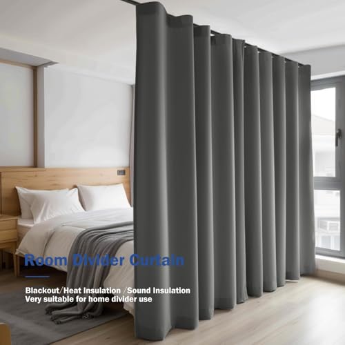Room Divider Blackout Curtain Track Curtains Wall Dividers Panels Screen for Living Rooms Bedroom Office Privacy Partition Separation