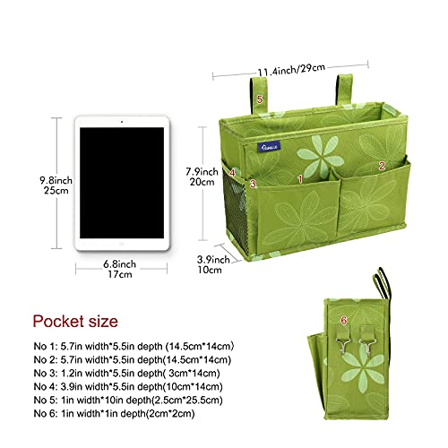 Bedside Caddy Hanging Bed Organizer Storage Bag Pocket for Bunk and Hospital Beds