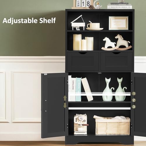 Storage Cabinet with Doors & 2 Drawers
