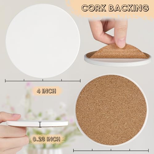 24 PCS Ceramic Tiles for Crafts (24 Count)