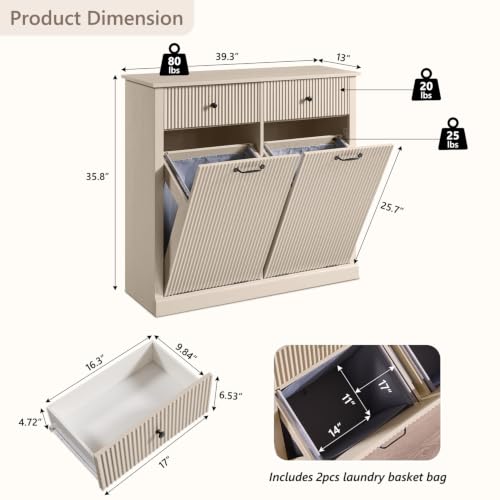 Double Tilt Out Trash Cabinet