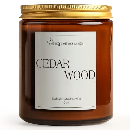 Cedar Wood Candles for Home Scented (14 Ounce)