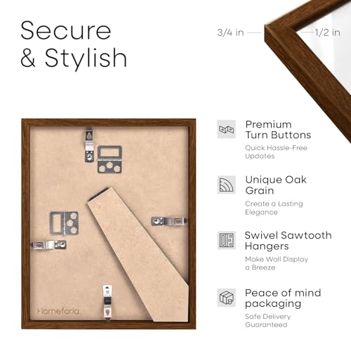 4x9 Brown Oak Business License Frame (2 Count)