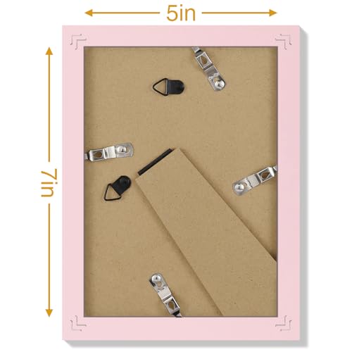 5x7 Picture Frames Set of 9 for Wall or Tabletop Display (9 Count)