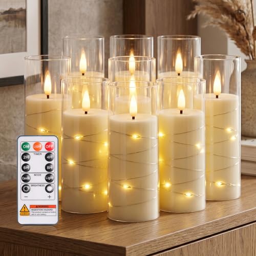 Flameless Candles with Remote Timer (9 Count)