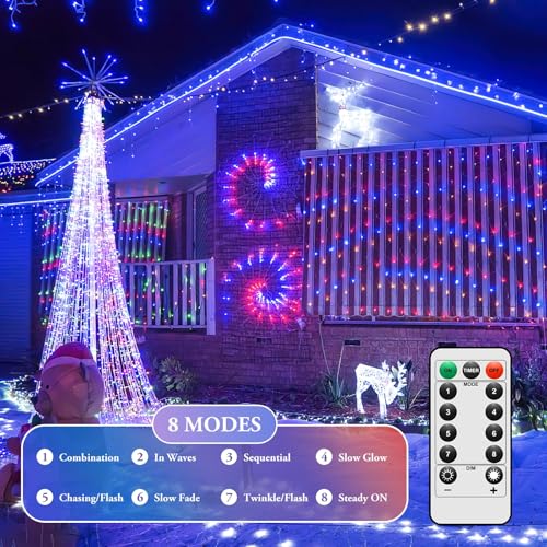 4 Pack 33FT 100 LED Fairy Lights Battery Operated with Timer & Remote (4 Count)