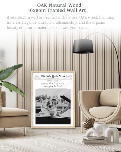 16x20in Everything You Can Imagine Is Real Framed Newspaper Art