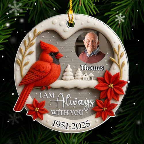 Always in My Mind Personalized Custom Photo Acrylic Ornament