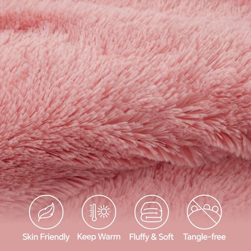 Pink Fluffy Comforter Set King