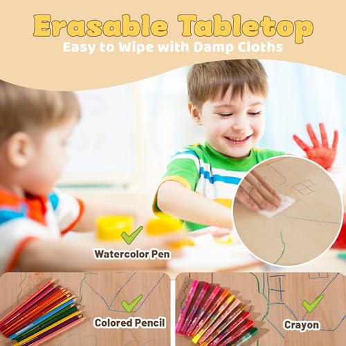 Kids Table and 4 Chairs Set for Ages 3