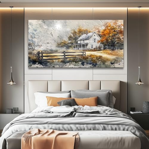 Large Wall Decor Canvas Painting Wall Art For Living Room Dining Room Abstract Ink Landscape Paint Picture Prints Artwork For Corridor Bedroom Office Home Decoration Ready to hang 24x48 In