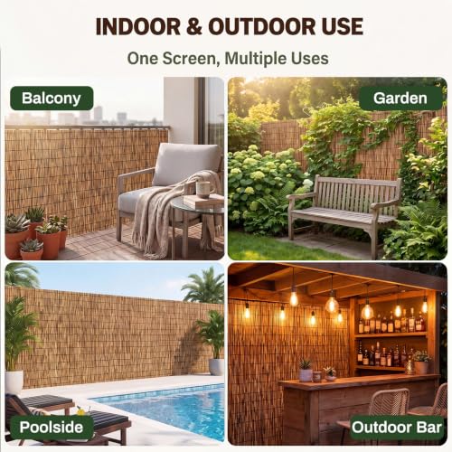 3 Pcs 4 x 16.4 ft Reed Fence Roller (3 Count)