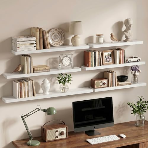 12 Inch Floating Shelves Wall Mounted for Display (2 Count)